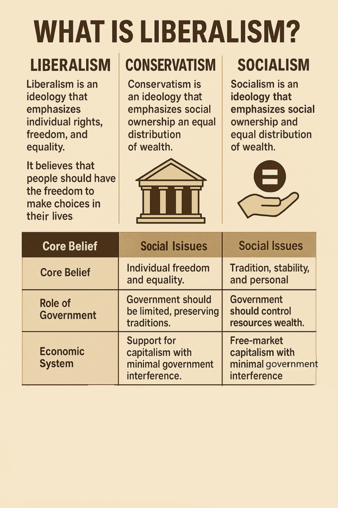 The Three Main Political Ideologies: Liberalism, Conservatism, and Socialism