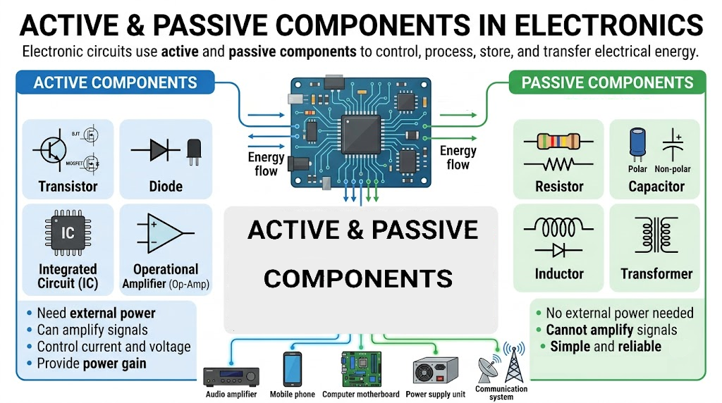What are Active and Passive Components?